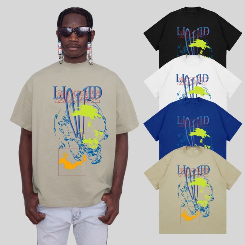 Heavy-Weight Untransparent 260G Summer Short-Sleeved Men'S And Women'S Retro American Street Hip-Hop Student Couple'S T-Shirt Loose Top - Image 4