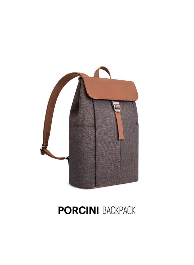 Ito Porcini Backpack Series Business Travel Fashion Laptop Bag Women's Backpack Dusk Brown 20l - Image 2