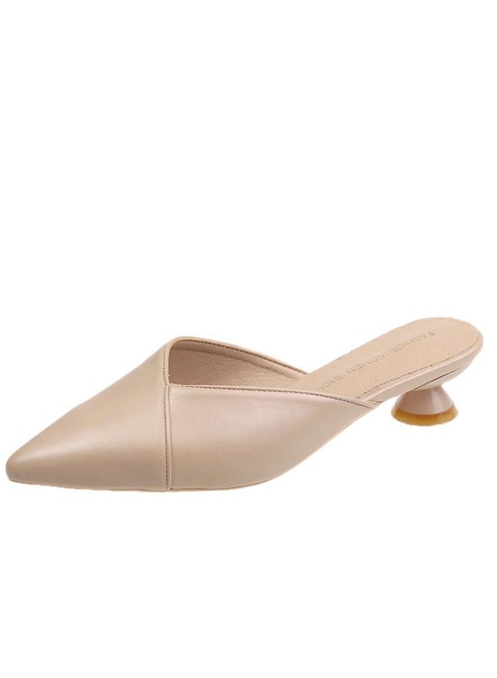 KUYING Single Shoe Women's Thick Heel Versatile Shoes  - Image 1