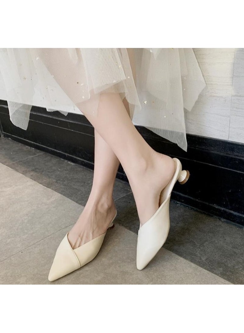 KUYING Single Shoe Women's Thick Heel Versatile Shoes  - Image 2