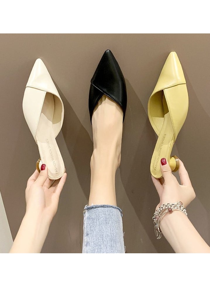 KUYING Single Shoe Women's Thick Heel Versatile Shoes  - Image 3