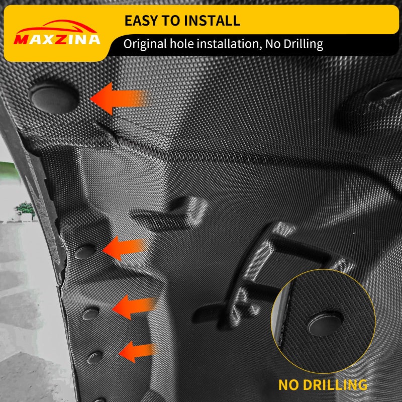 Maxzina Front Wheel Well Liners Compatible with 2022-2025 Ford Maverick Front Driver & Passenger Side No Drilling Well Guards Tire Inner Fenders Splash Liner for 2024 Maverick Accessories (2PCS) - Image 3