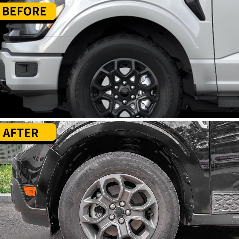 Maxzina Front Wheel Well Liners Compatible with 2022-2025 Ford Maverick Front Driver & Passenger Side No Drilling Well Guards Tire Inner Fenders Splash Liner for 2024 Maverick Accessories (2PCS) - Image 2