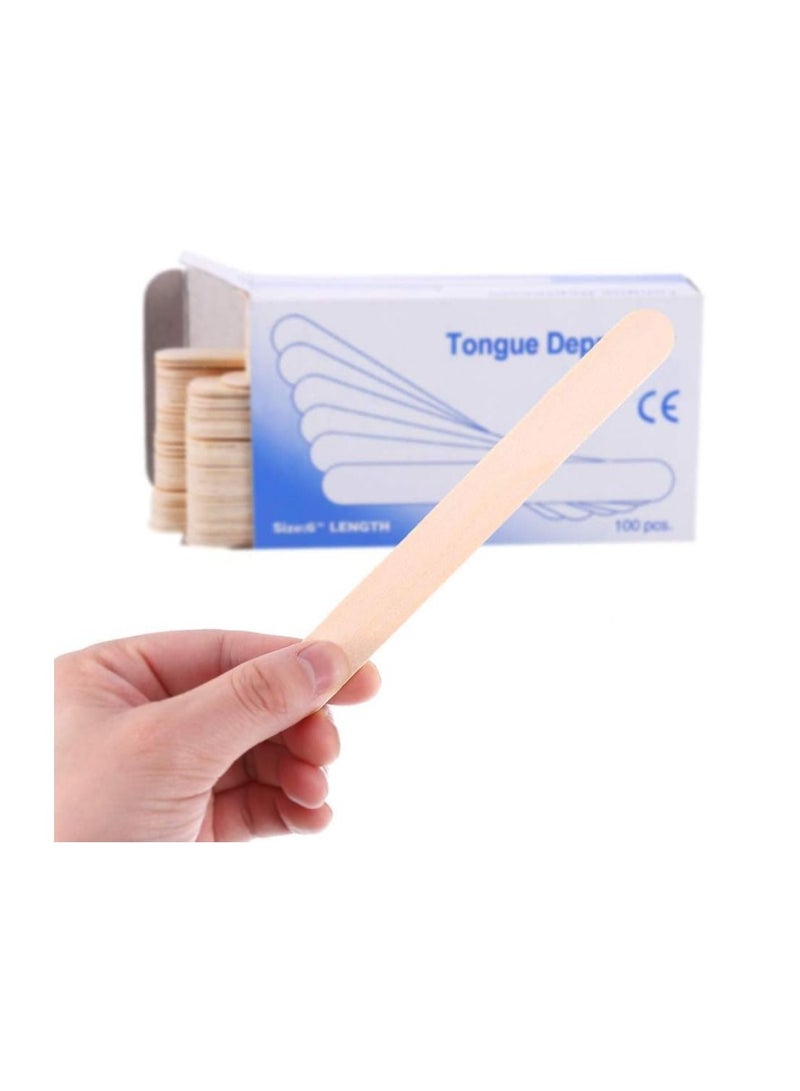 BLOOMING TIME Disposable Wooden Tongue Depressor Waxing Spatula 100pcs box - Image 2