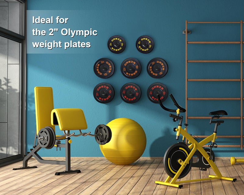 MIUONO Weight Plate Holder, 2 Pack Weight Plate Rack, Fit for 2 Inch Olympic Plate Storage Home Gym - Image 4