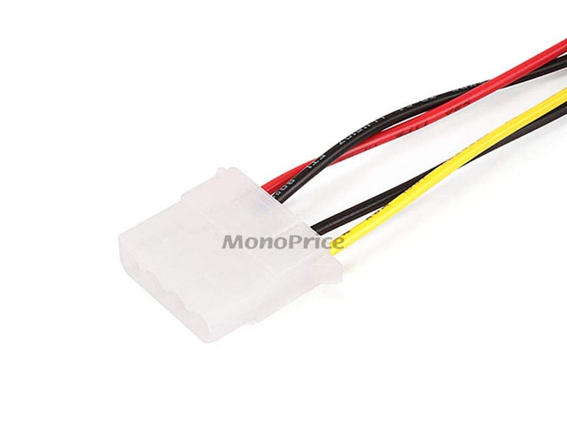 Monoprice SATA Cable - 1 Feet - SATA 15-pin Male to 4-pin Molex and 4-pin Power Cable - Image 3