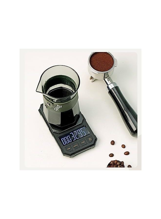PROMASS Scale with Timer 1000g x 0.1g Small & Thin Travel Coffee Scale, Mini Digital Scale Grams and Ounces with Large Backlit LCD Stainless Steel Pocket Food Scale Drip Tray Pulling Scale - Image 5