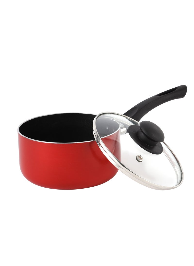 DELCASA - Delcasa 3 Piece Nonstick Cookware Set DC2898 16 cm saucepan with lid and a 24 cm frypan. assorted color - Image 1