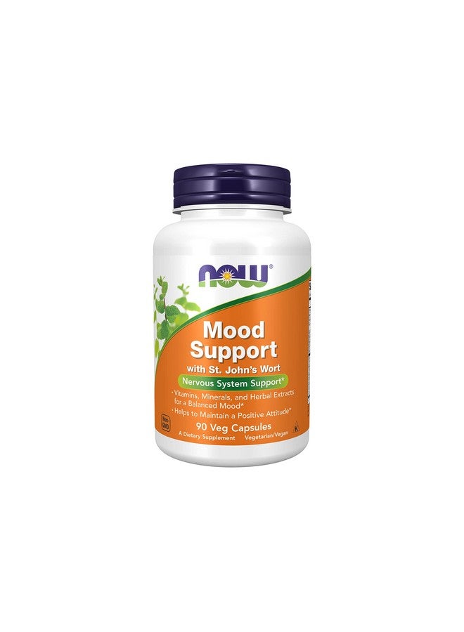NOW مكملات، دعم المزاج مع نبتة سانت جون، مستخلصات غذائية وعشبية، 90 كبسولة نباتية - Image 1