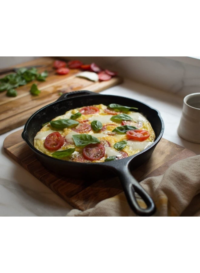 Lodge 20.3 cm   8 Inch Pre-Seasoned Cast Iron Round Skillet Frying Pan  Black - Image 1