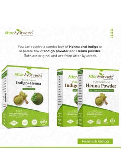 ATTAR AYURVEDA Attar Ayurveda Natural Dye for Black Hair (Henna Leaves powder, Indigo leaves powder combo pack) (200 grams + 200 grams = 400 grams total)  - Image 5
