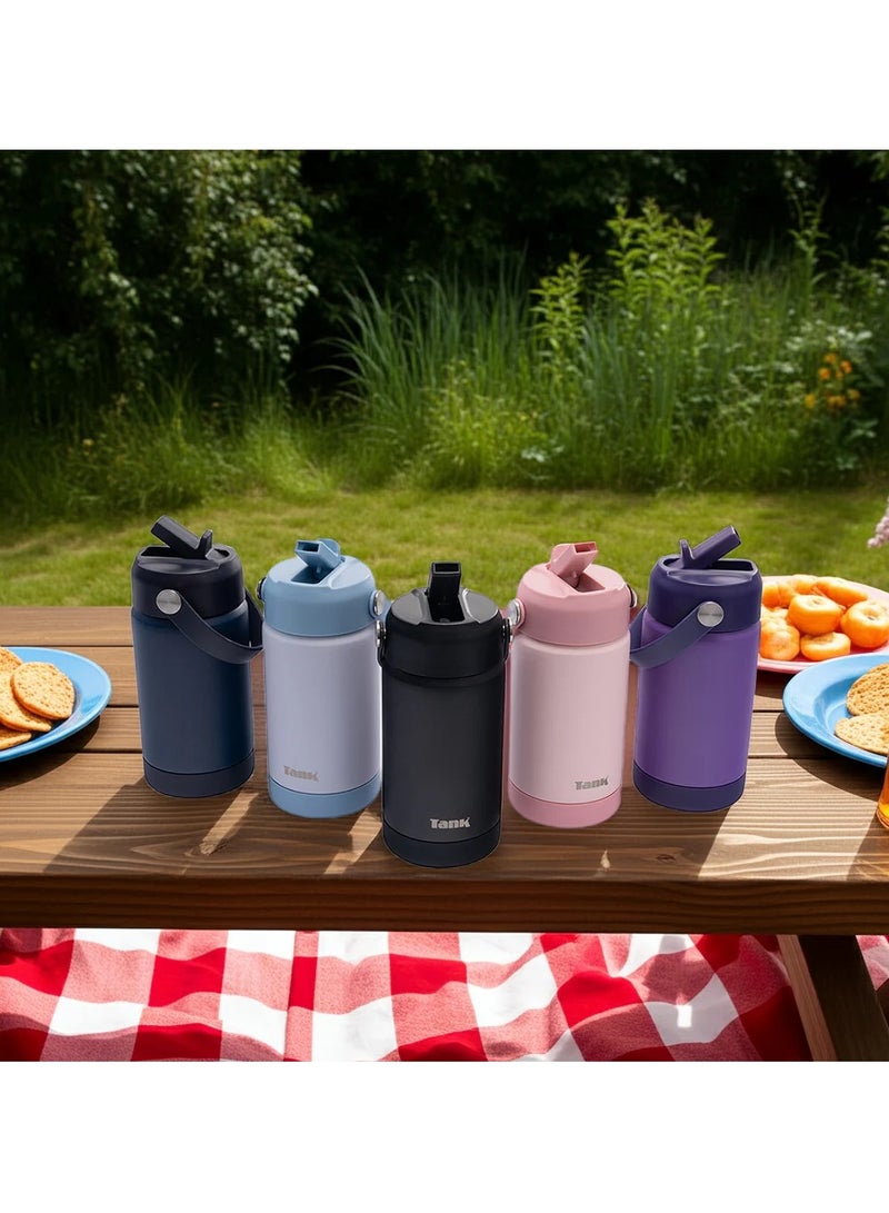 Tank Move, 350ml, Stainless Steel Bottle, BPA free, insulated, Leakproof - Black - Image 2