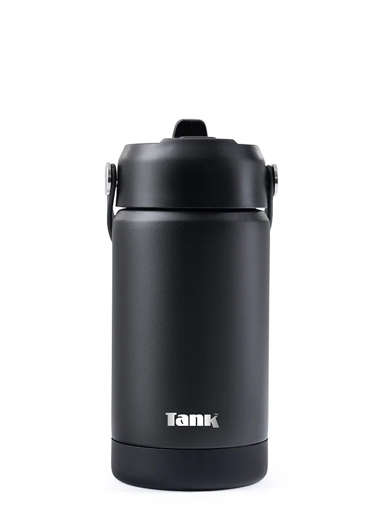 Tank Move, 350ml, Stainless Steel Bottle, BPA free, insulated, Leakproof - Black - Image 1