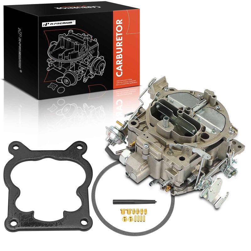 A-Premium APremium 4 Barrel Carburetor Compatible with 1901R Rochester Quadrajet 4MV Chevy GMC Truck Big Small Block 350 327 396 400 402 427 454 Engines 1901GG 4BBL Manual Divorced Choke 750 CFM