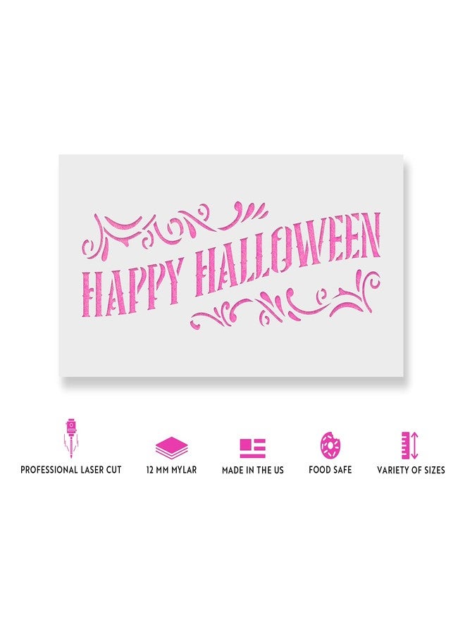 Stencil Revolution Happy Halloween Sign Stencil - Reusable Stencils for Painting - Create DIY Happy Halloween Sign Crafts and Projects - Image 2