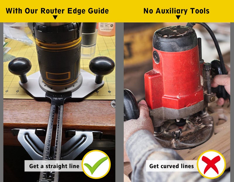 CICIDO Router Edge Guide for Fixed Base Compact Router (DNP618), Straight Edge Guide for Quickly Attached to Router Fixed Base - Image 5