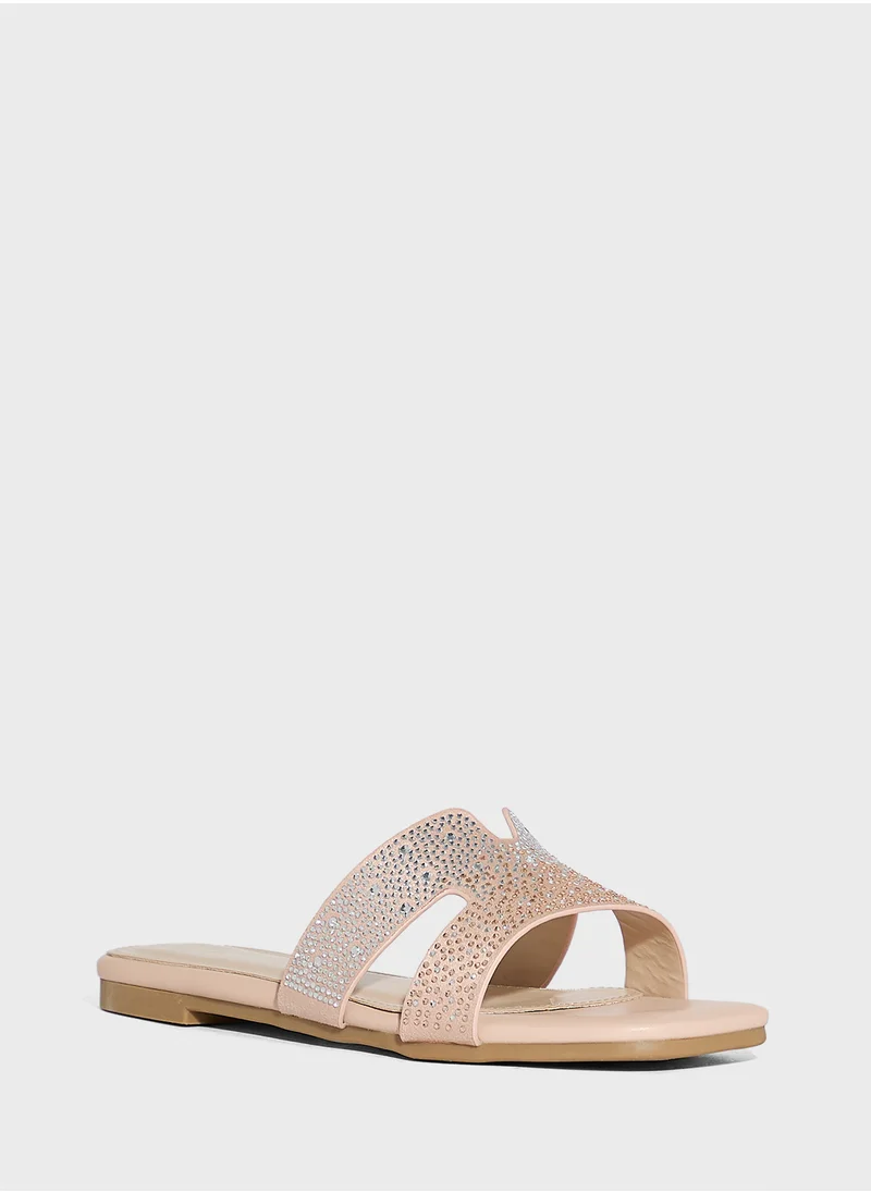 ايلا ليمتد اديشن Ombre Diamante Flat Sandal