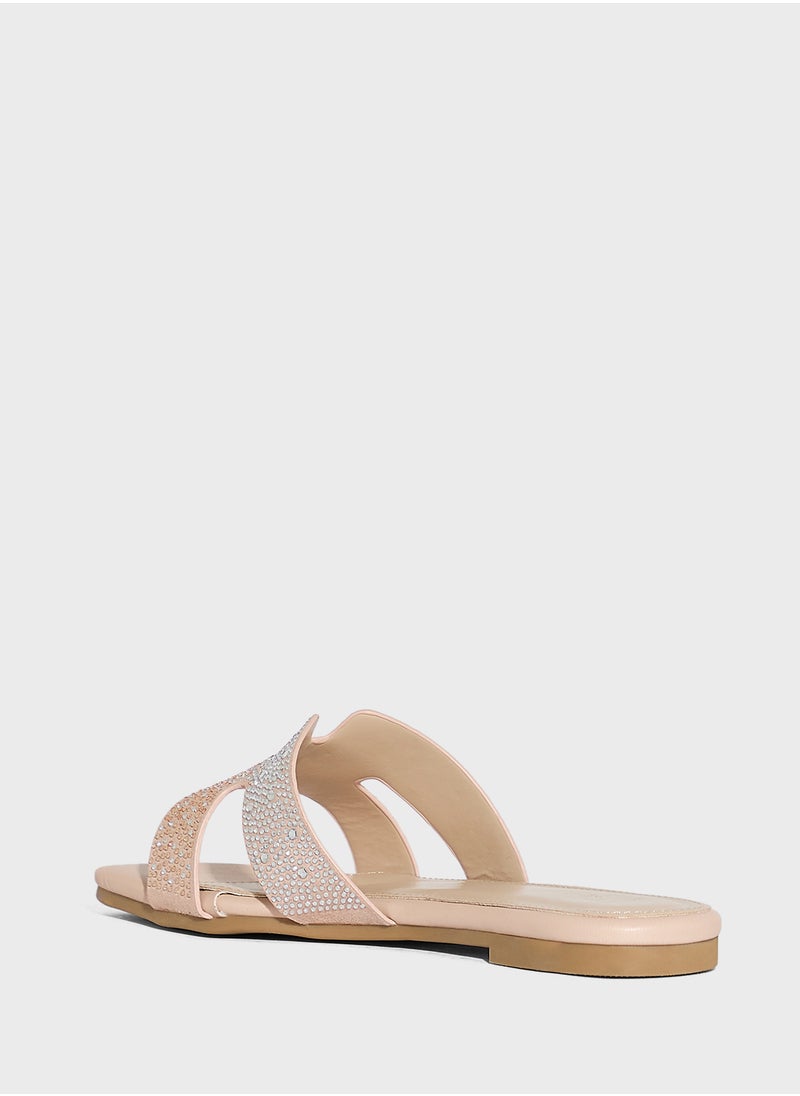 Ella Limited Edition Ombre Diamante Flat Sandal  - Image 3