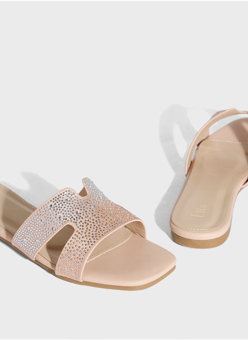 Ella Limited Edition Ombre Diamante Flat Sandal  - Image 4