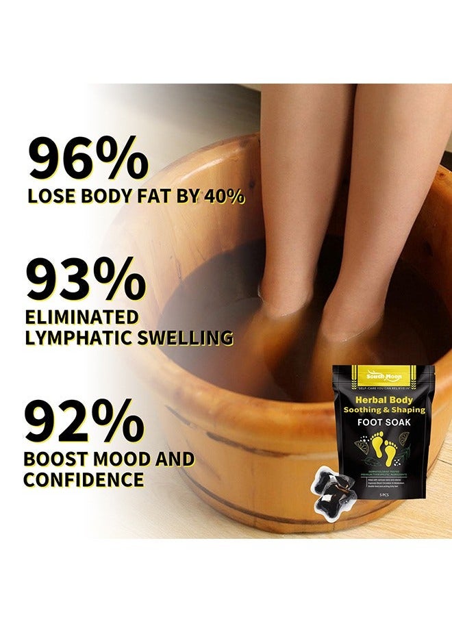 SOUTH MOON - 5Pcs Herbal Soothing Foot Bath Bag - Slim Body Sculpting - Slim Thighs & Big Belly - Foot Bath Foot Soak Bag - Image 1