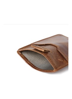 Anti Magnetic Head Layer Ultra Thin Leather Card Bag Brown - pzsku/Z287239E594A979B07595Z/45/_/1740891156/528da4c5-7250-4574-b591-e0c68e66e7fd