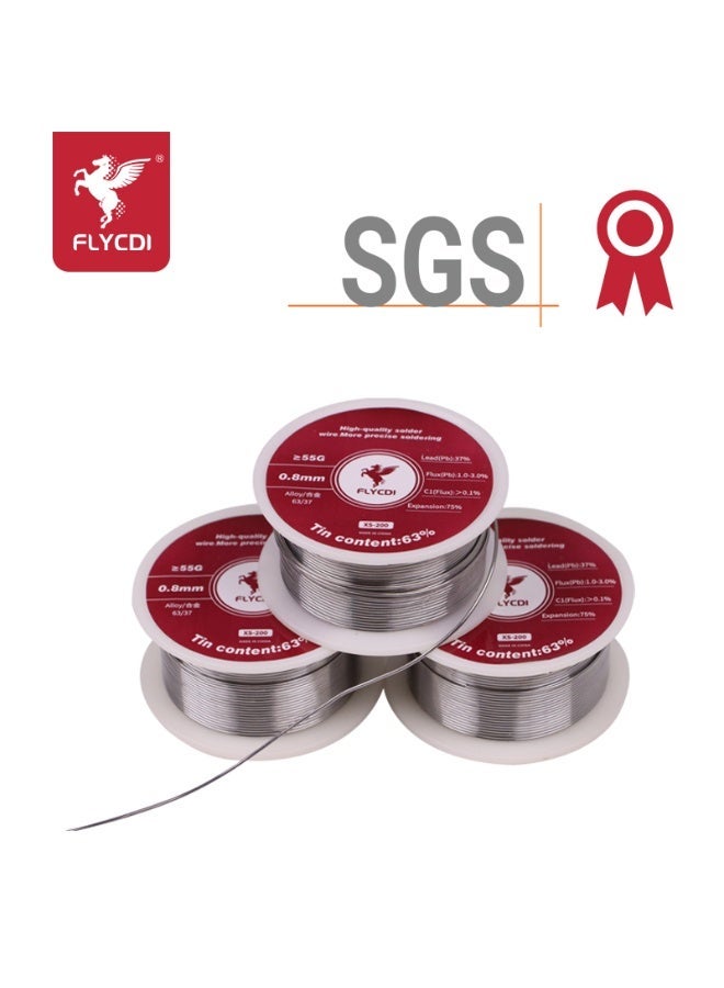 flycdi XS-200 solder wire with tin content 55g net weight. Contains flux core Suitable for electronics and maintenance work - Image 4
