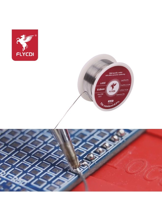 flycdi XS-200 solder wire with tin content 55g net weight. Contains flux core Suitable for electronics and maintenance work - Image 3