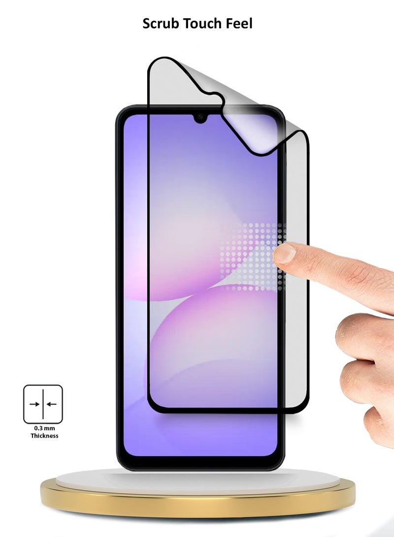 Wtech Samsung Galaxy A07 4G 2025 Premium Nano Ceramic Full Glue Full Cover Matte Flexible Screen Protector (MSCNMN) - Clear/Black - Image 4