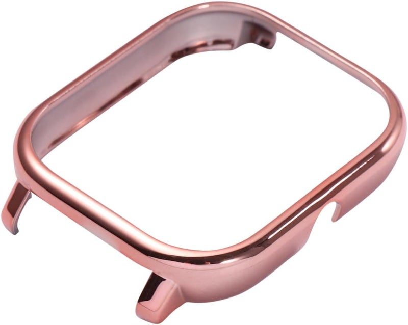 Rose Pink Watch Case Cover With Tempered Glass Screen Protector And Bumper Frame - Image 1