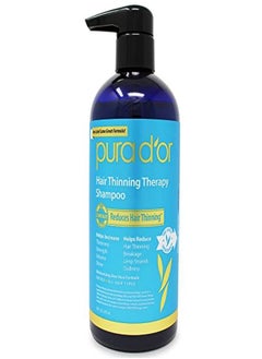 Pura d'or Hair Thinning Therapy Biotin Shampoo Original Scent (16 Oz) W/Argan Oil Herbal Dht Blockers Zero Sulfates Natural Ingredients For Men & Women All Hair Types (Packaging May Vary)  - Image 1