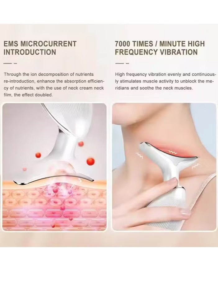 GTSOL 7-Color LED Face & Neck Massager with Microcurrent | Skin Tightening, Wrinkle Reduction, Double Chin Reducer & Face Lifting Device - Image 4