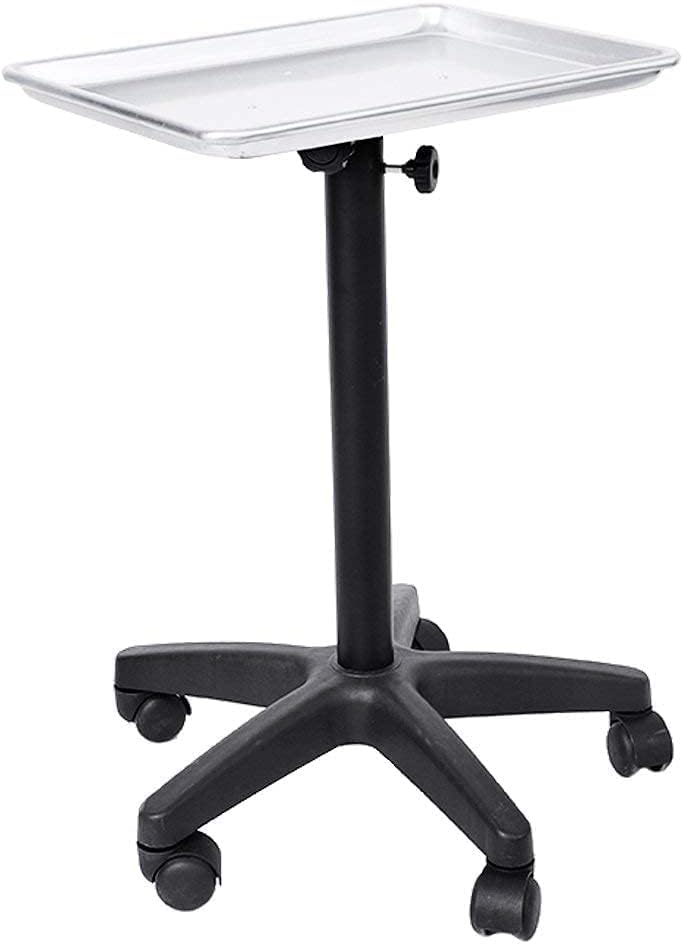 cheekyglo Instrument Tray, Aluminium Beauty Rolling Trolley Cart Equipment Spa Service Instrument Hairdressing Storage Tray Beauty Tools (Silver no Cup) - Image 1