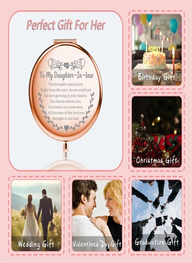 MYOSPARK Daughter-in-law Wedding Compact Makeup Mirror - Bride to Be Gift from Mother-in-law - Image 4