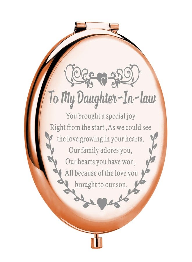 MYOSPARK Daughter-in-law Wedding Compact Makeup Mirror - Bride to Be Gift from Mother-in-law - Image 1