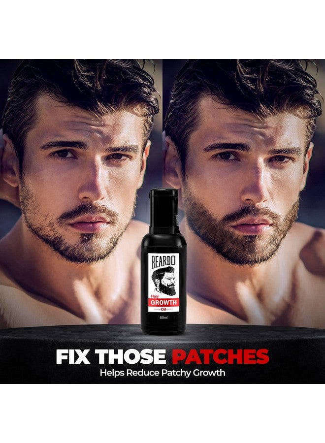 BEARDO Beard & Hair Growth Oil, 50Ml (Pack Of 2) | Natural Hair Oil For Thicker & Longer Beard | Beard Oil For Uneven, Patchy & Fast Beard Growth | Growth Oil For Stronger & Fuller Beard Hair - Image 5