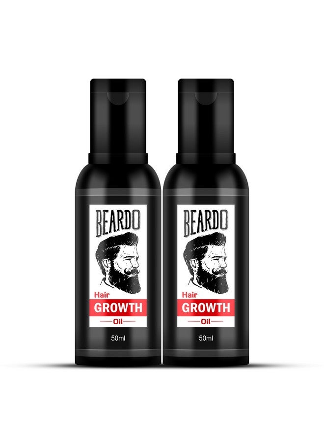 BEARDO Beard & Hair Growth Oil, 50Ml (Pack Of 2) | Natural Hair Oil For Thicker & Longer Beard | Beard Oil For Uneven, Patchy & Fast Beard Growth | Growth Oil For Stronger & Fuller Beard Hair - Image 1