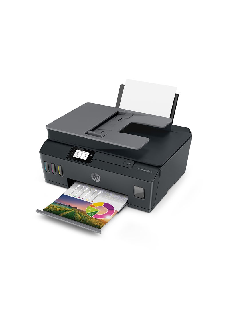HP طابعة ذكية لاسلكية تانك 530 للطباعة والمسح الضوئي والنسخ وADF، الكل في واحد طراز [4SB24A] أسود - Image 4