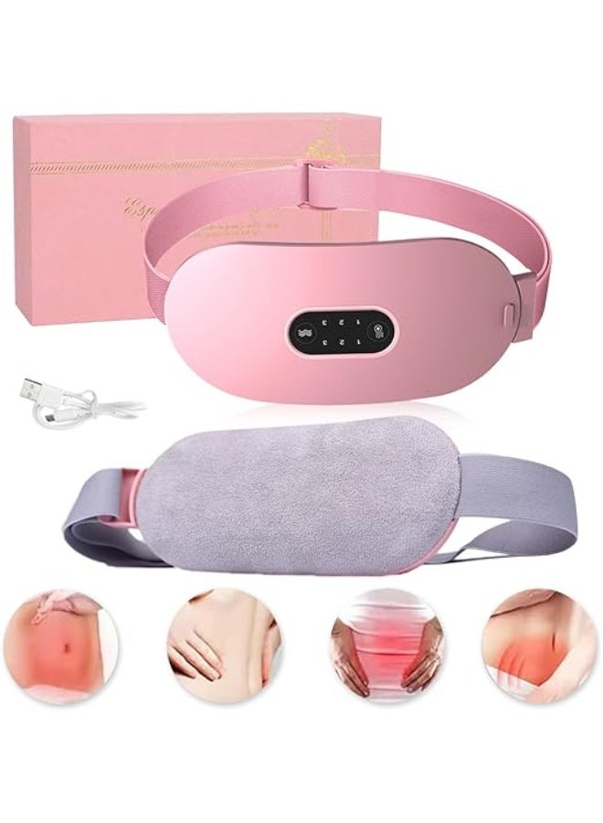 حزام التدفئة والتدليك الذكي واللاسلكي - جهاز متطور لتسكين آلام التقلصات بـ 4 مستويات حرارة و4 أنماط تدليك - وسادة تدفئة محمولة لراحة الظهر والبطن - Image 1