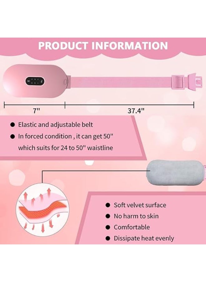 حزام التدفئة والتدليك الذكي واللاسلكي - جهاز متطور لتسكين آلام التقلصات بـ 4 مستويات حرارة و4 أنماط تدليك - وسادة تدفئة محمولة لراحة الظهر والبطن - Image 5