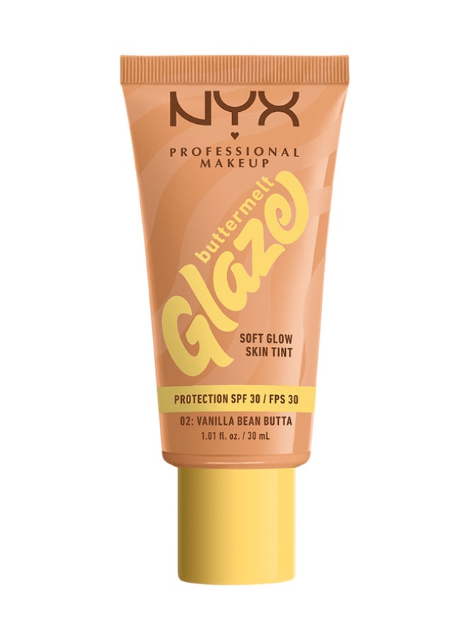 NYX PROFESSIONAL MAKEUP Buttermelt Glaze Soft Glow Skin Tint + SPF/FPS 30 Foundation 12h Wear Vanilla Bean Butta  - Image 1