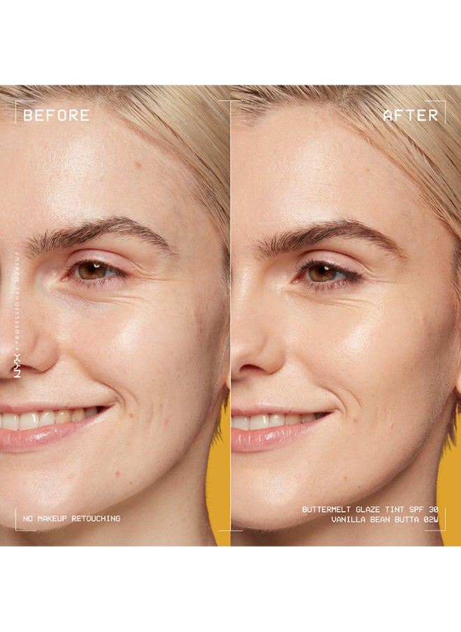NYX PROFESSIONAL MAKEUP - Buttermelt Glaze Soft Glow Skin Tint + SPF/FPS 30 Foundation 12h Wear Vanilla Bean Butta - Image 1