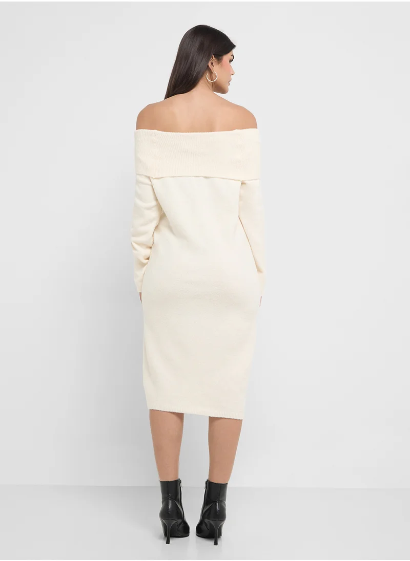 فيرو مودا Off Shoulder Jnitted Dress