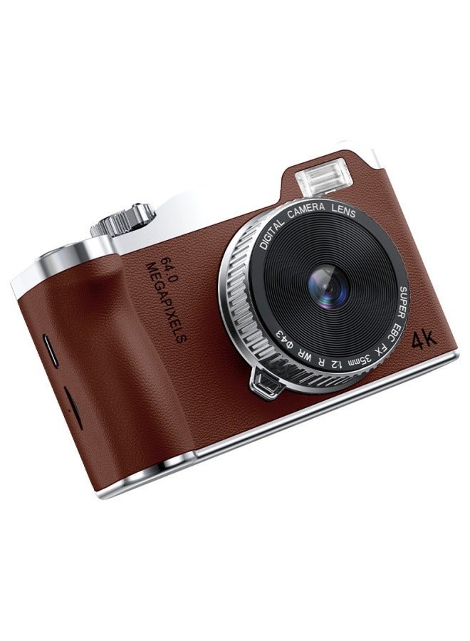 CCD high-definition digital camera, student children's camera, 64 million pixels, front and rear dual camera, 4K high-definition video recording - Image 1