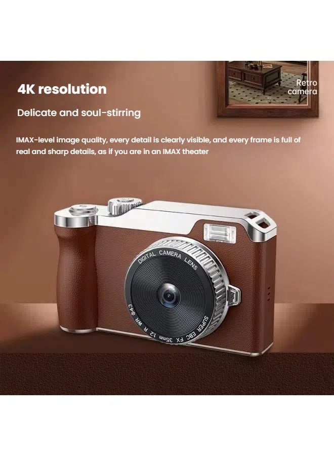 CCD high-definition digital camera, student children's camera, 64 million pixels, front and rear dual camera, 4K high-definition video recording - Image 2