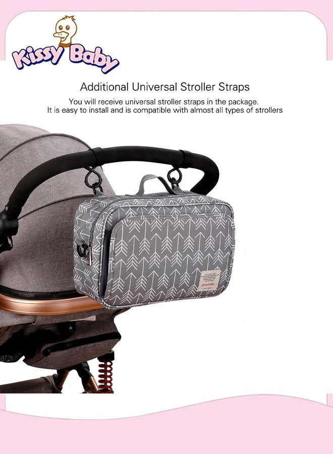 Kissy Baby Baby Nappy Bag Small Portables Stroller Storage Bag Waterproof Hanging Diaper Bag for Baby Going Out - Image 3