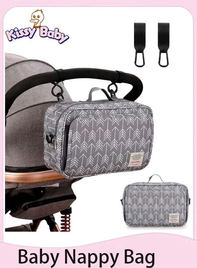 Kissy Baby Baby Nappy Bag Small Portables Stroller Storage Bag Waterproof Hanging Diaper Bag for Baby Going Out - Image 1