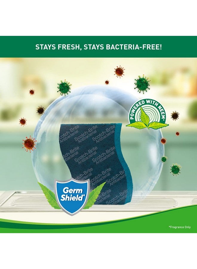 Scotch  Anti Bacterial Scrub Pad With Neem* Power (Regular)- Pack Of 20 - Image 4