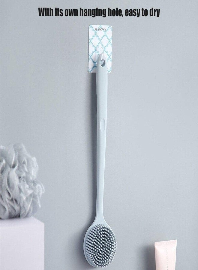 FRENYEAR Brush Bathing Brush Practical Back Cleaning Scrubber Silicone Bath Brush Multi-Function Body Long Handle Double-Sided Shower Brush Back Massage Exfoliation Wisp Body Scrub Brush (Men & Women) - Image 2