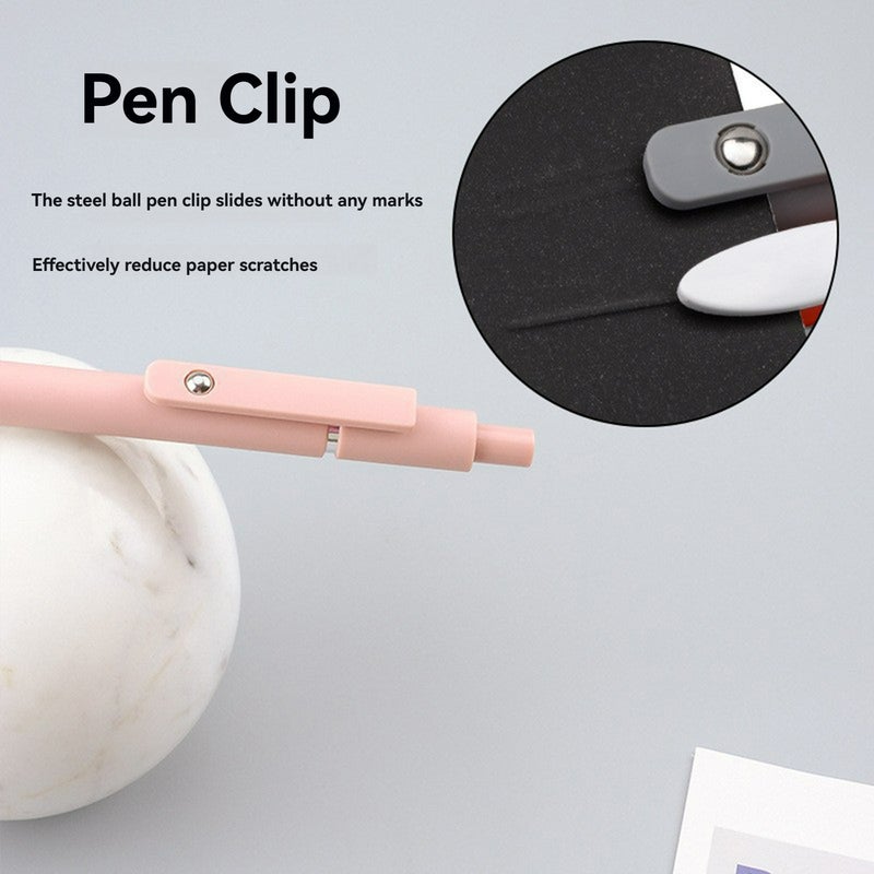 Retro Gel Pen 5 Pack Refillable Design - High-Quality Material Smooth Writing Pen for Office School Daily Writing Note Taking Exams - Image 3