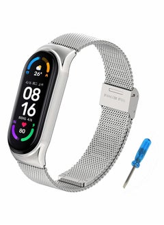 Y&D Waterproof Stainless Steel Watch Band for Xiaomi Mi 6/ 5/ 4/ 3 Replacement Buckle Wrist Strap Bracelet with Slotted Screwdriver Jewelry Accessories (Silver)  - Image 1